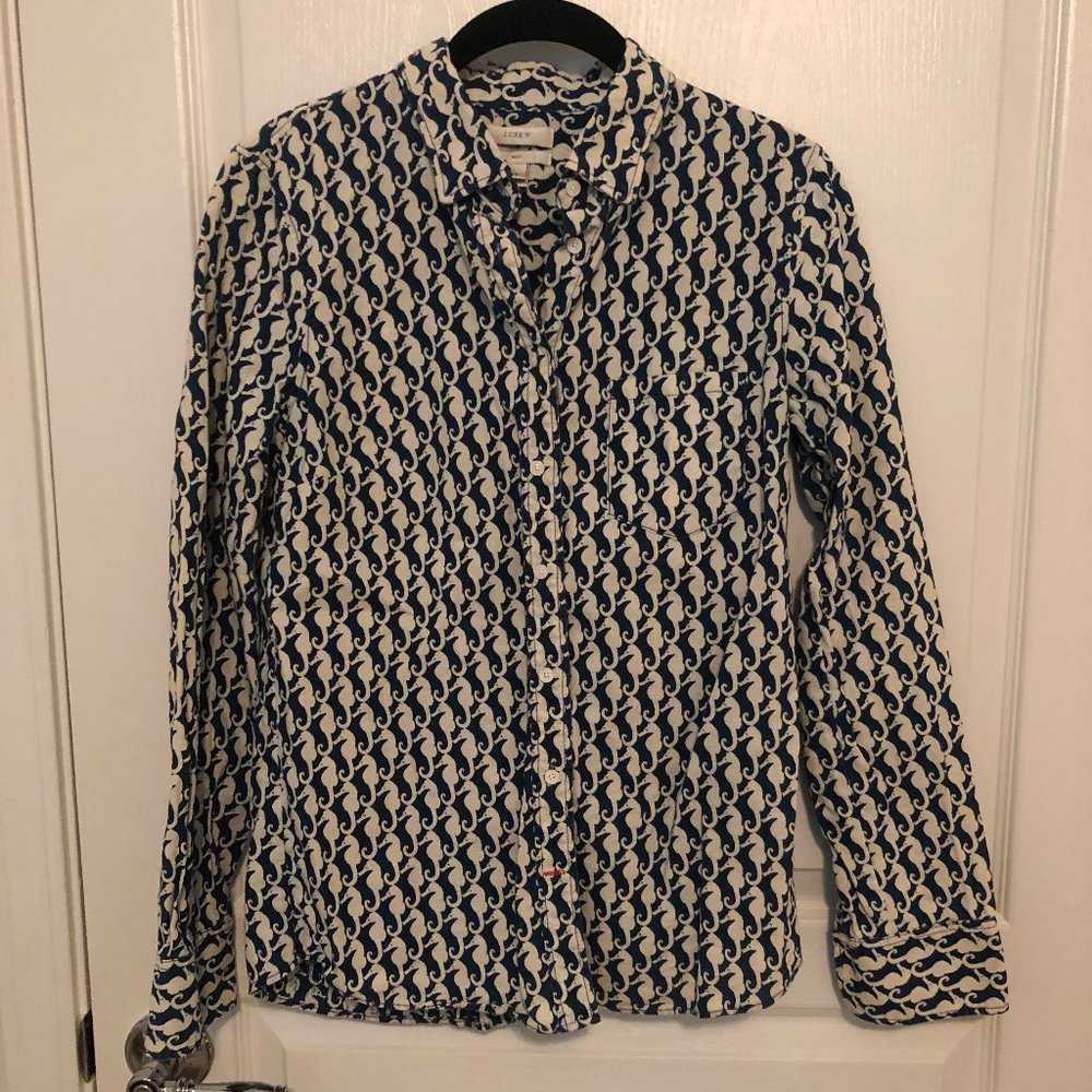 J. Crew seashorse button down